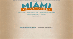 Desktop Screenshot of miamivoiceovers.com